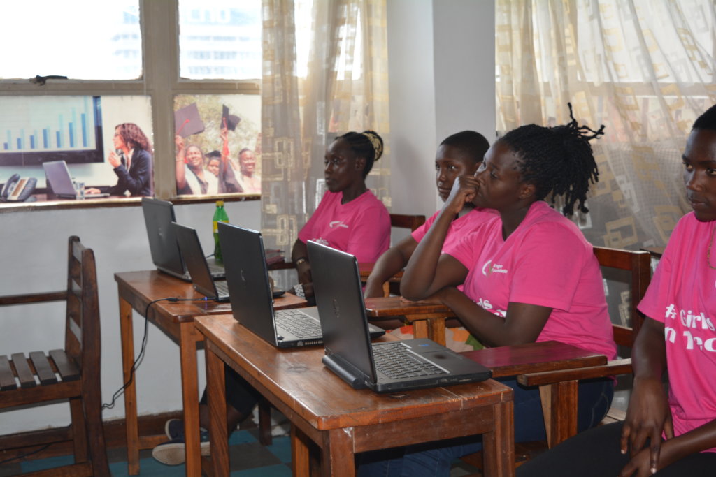 Digital literacy for 200 girls in Kampala slums.
