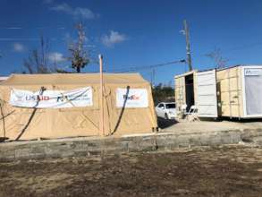 The temporary fixed health clinic in High Rock.