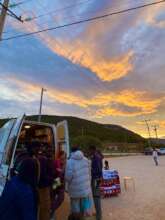 Our library outside Malakasa camp in November 2025