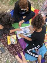 books on the rug in Oinofyta