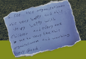 a note of approval from a library user