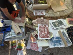 all the prints drying after one session