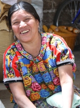 Francisca is happy to have a steady income.