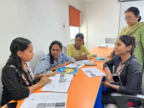 AHC staff training the field team in Jharkhand