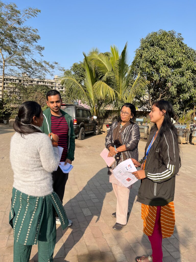 AHC staff training the field team in Jharkhand