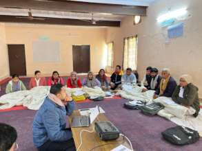 AHC staff training the field team in Rajasthan