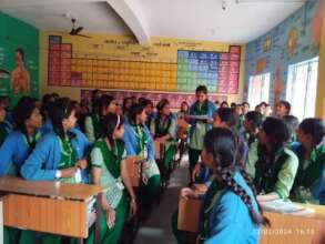 A KGBV Champion leading a session on Gender