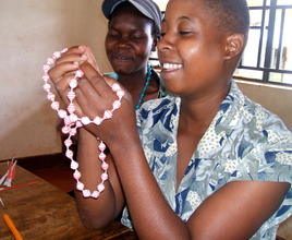 Next, you roll the tiny strands into pearls!