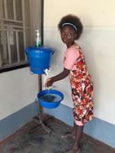 Keeping safe - hand washing at Kimbilio