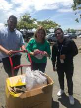 Iveliz loading diapers for the Bahamas