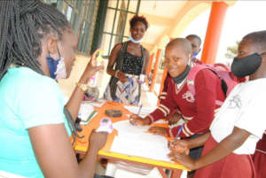 Happy faces reporting back to school.