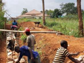 Wall up to SAM compound being built