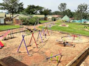 Play ground waiting for pupils to return to school