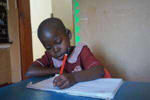 Working hard in class