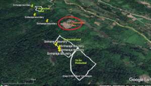 Map of Conservation Lands and Sinharaja Rainforest