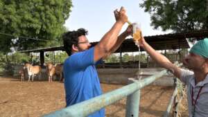 our doctor is starting the treatment