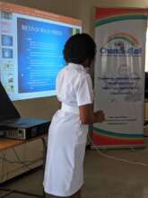 Nurse gives a presentation on Menstrual education