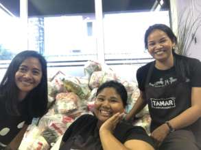 Our Team after they prepared the food bags