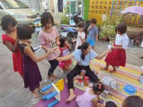 Busy Staff with our Kids at Christmas Event :)