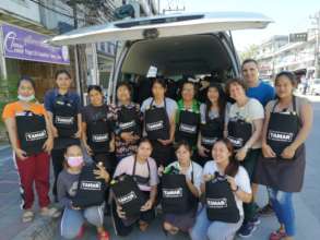 Tamar Team reading for Bag distribution