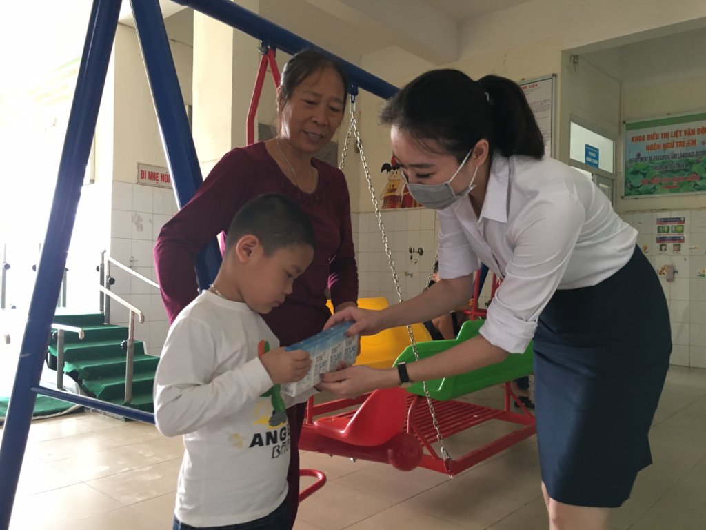 The happiness of a pediatric patient