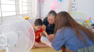 The happiness of the pediatric family
