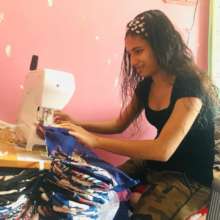 Krantikari Lata stitching masks to donate to CSWs