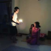 Celebrating her 13th birthday.