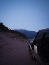 Lighthouse Relief spotting car overlooking Lesvos