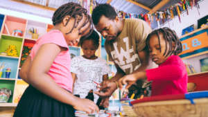 Children's art class at Nafasi