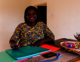 Our teacher, Gladies Orombi