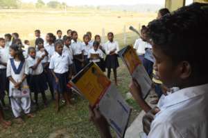 Boys taking Pledge to promote gender equality