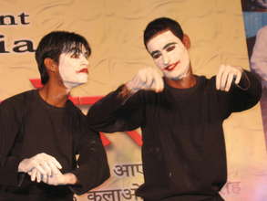 Mime performance by Hearing Impaired students