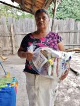 Community Members in Talanga receiving food ration