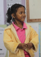 Somalin delivering her poem in Siem Reap