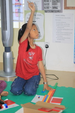 Raksa eager to answer a question in Siem Reap