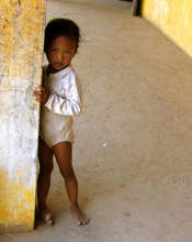 A Girl Longs to Go Into School in Siem Reap