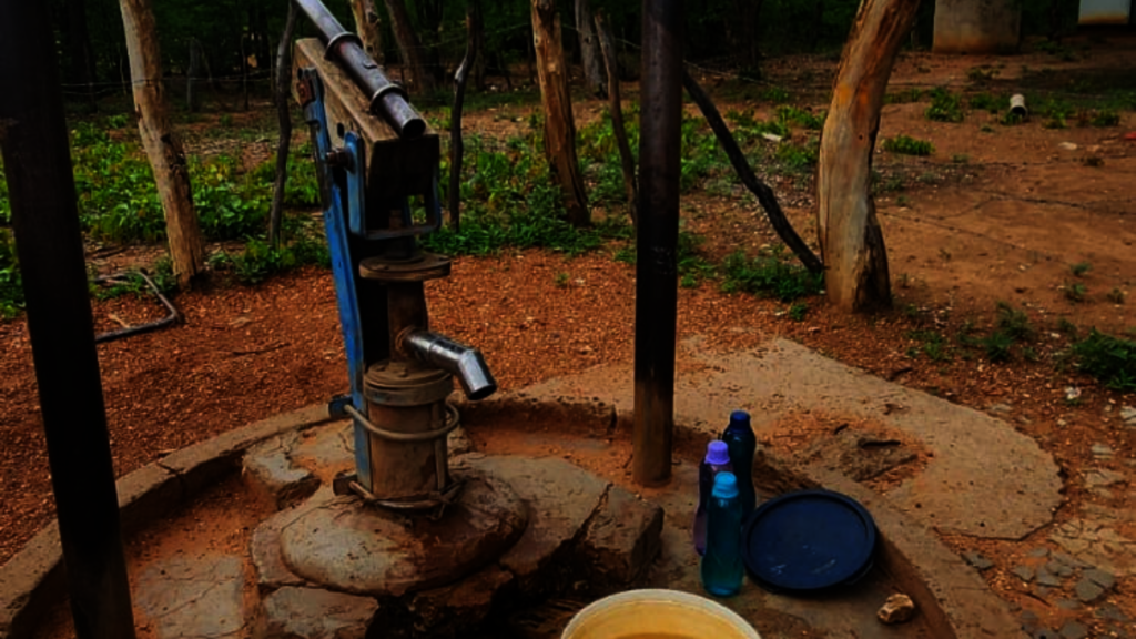 Manual School Borehole funded by UKAID