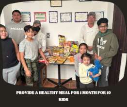 Provide a healthy meal for 1 month for 10 kids