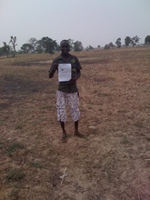 CWS Project Manager, Peter, standing on his plot!