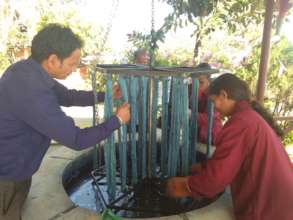 Dying Avani Yarns for Weaving