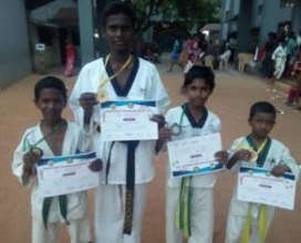 Children won a Taekwondo championship in July 2019