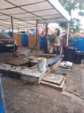 Permanent canopy being built