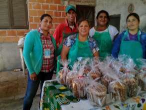 Preparing "Alfajor" and "Pandulce" to sell on Xmas