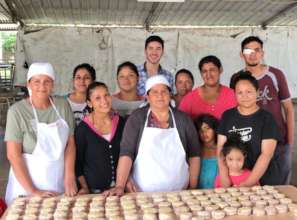 Preparing "Alfajor" and "Pandulce" to sell on Xmas