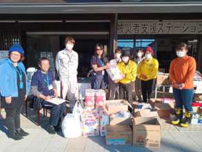 Relief goods distribution in Fukushima