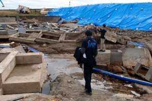Ohsato town devastated by powerful flooding