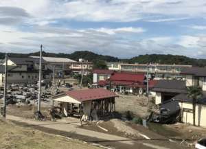 Severely damaged community in Ohsato, Miygai