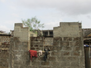 Addition of cement blocks