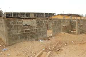 ground floor view of unfinished classroom